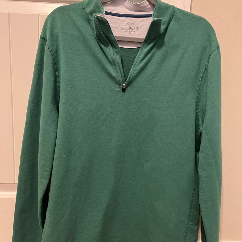 J. Crew Factory Green Men's Quarter-Zip Sweatshirt